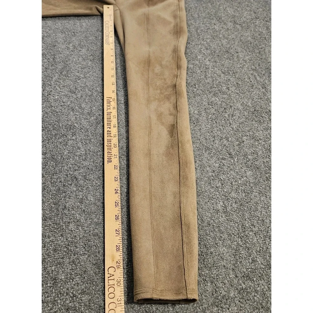 Spanx Faux‎ Suede Pants Size Small Camel Tan High Rise Slimming
